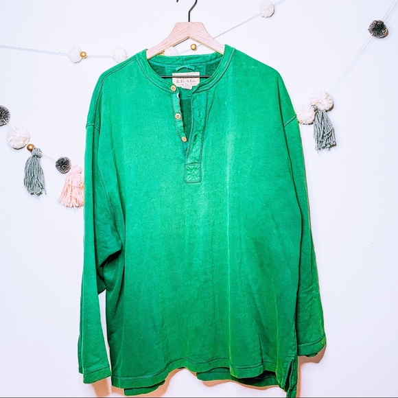 VINTAGE y2k Abercrombie green boyfriend pullover - Picture 2 of 7